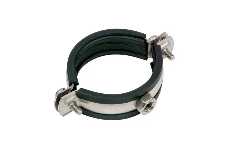 Rohrschelle zweiteilig mit Gummi ROSHEL EDELSTAHL A4 M10