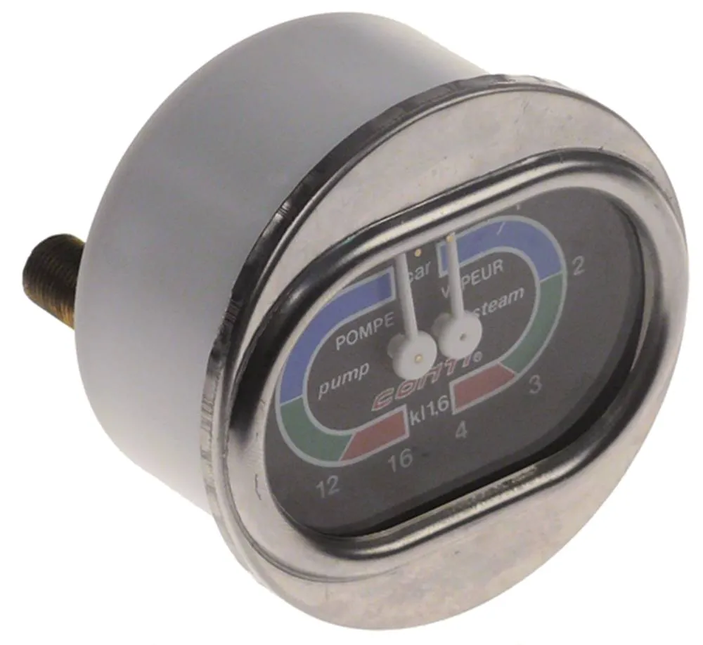 Conti Manometer für Espressomaschine 0-4/0-16bar Anschluss rückseitig