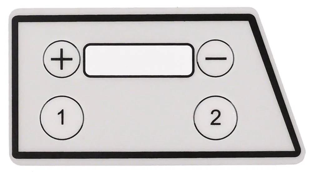 Tastaturfolie für Kaffeemühle Grimac 4 Tasten Länge 90mm Breite 49mm