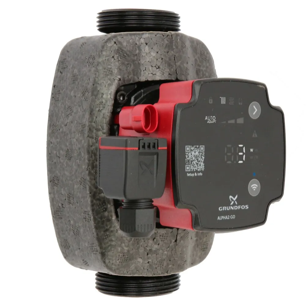 Grundfos ALPHA2 GO 32-60 180 EEI 0,18 Pumpe Autoadapt Bluetooth 93074238 inkl. Dämmschale