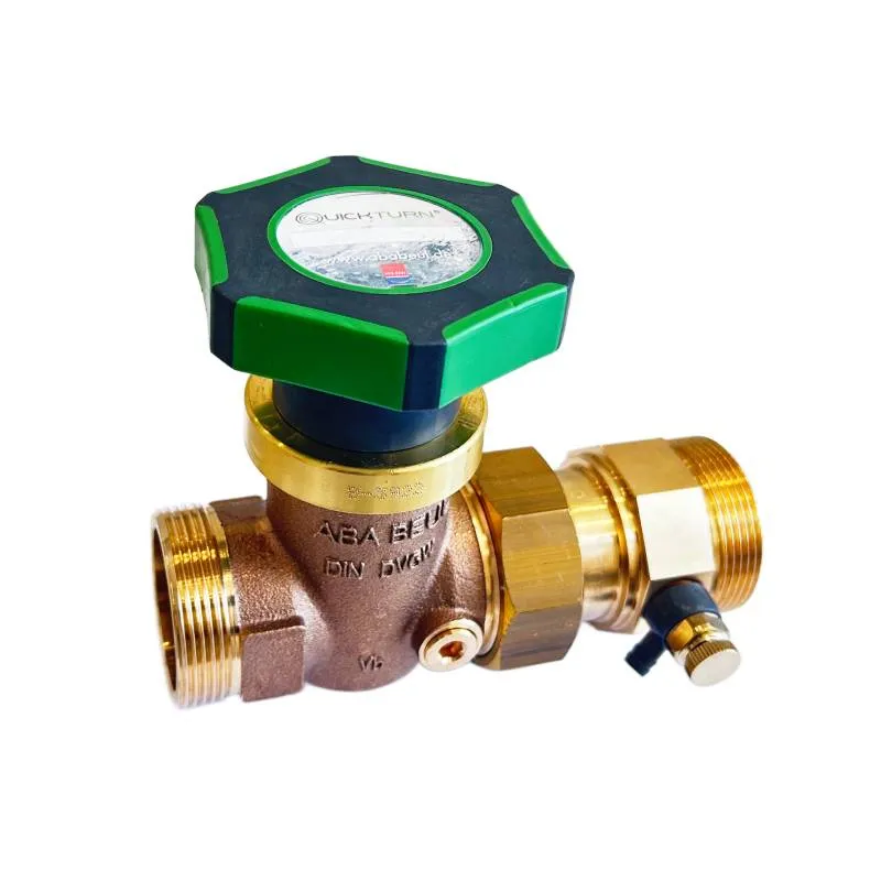 Aba Beul Quickturn Kolbenventil RG DN40 1 3/4" AG mit Rückflussverhinderer u. Entleerung 71409.114.2