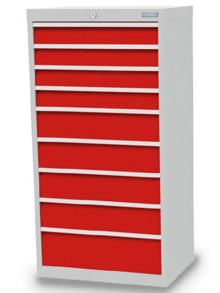 Bedrunka+Hirth Schubladenschrank schmal mit 680 mm Breite 9 Schubladen