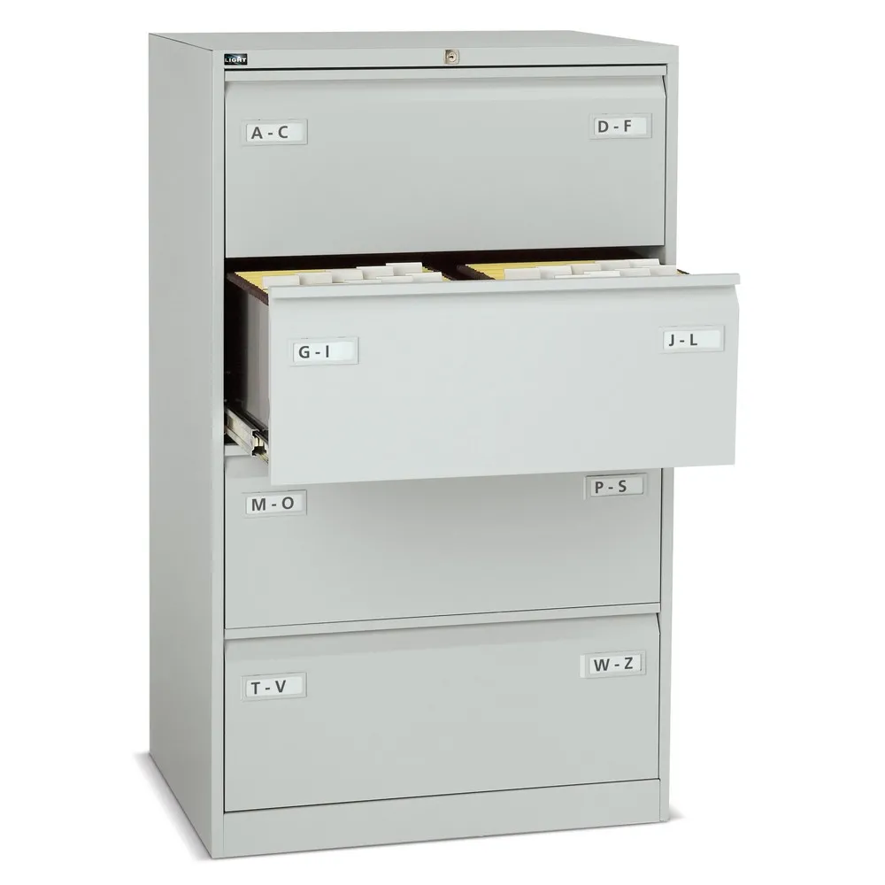 BISLEY Hängeregisterschrank LIGHT mit Griffleiste, 1-bahnig, 3 Schubladen, schwarz