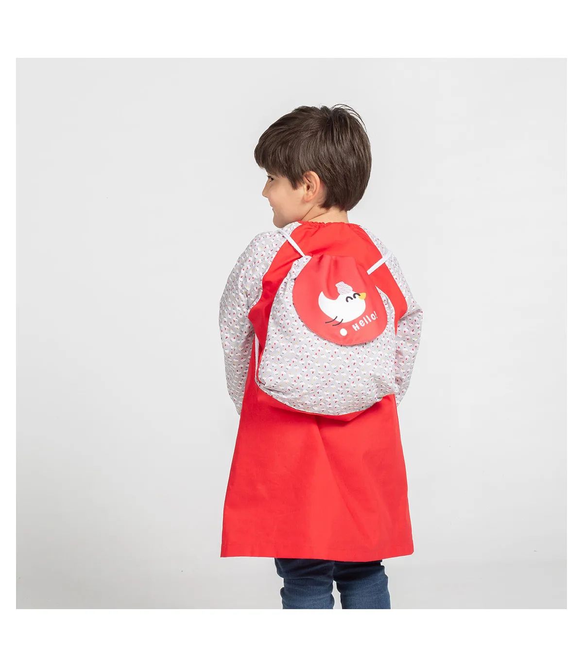 Chick Rucksack mit Küken-Print aus flachem roten Stoff GARY'S UNIFORMS 360003