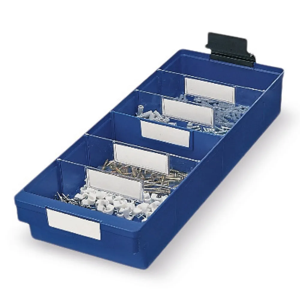 Etiketten für Regalkästen aus Polypropylen ohne Sichtöffnung, weiß, Breite 186 mm