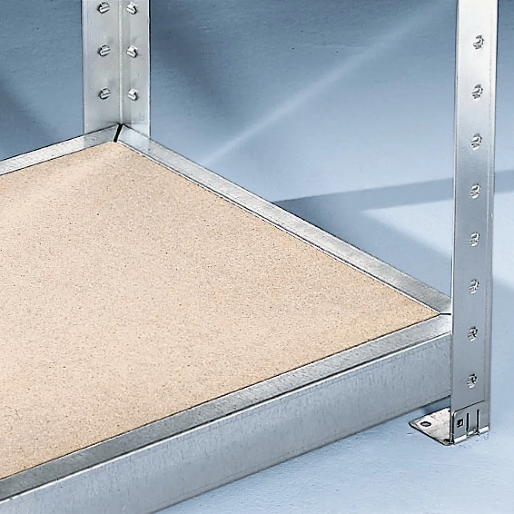 Fachboden für META Weitspannregal, mit Spanplatten, FL 500 kg, BxT 2.000 x 400 mm
