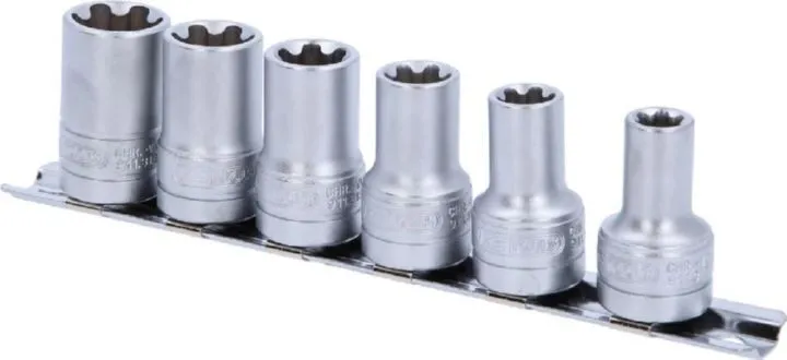 KS Tools 3/8 Zoll Torx-E-Plus Stecknuss Satz 6 teilig EPL10-EPL20