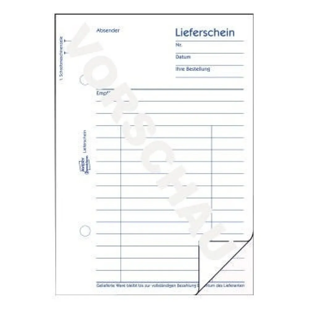 Avery Zweckform Lieferschein 724 DIN A6 2x50Blatt