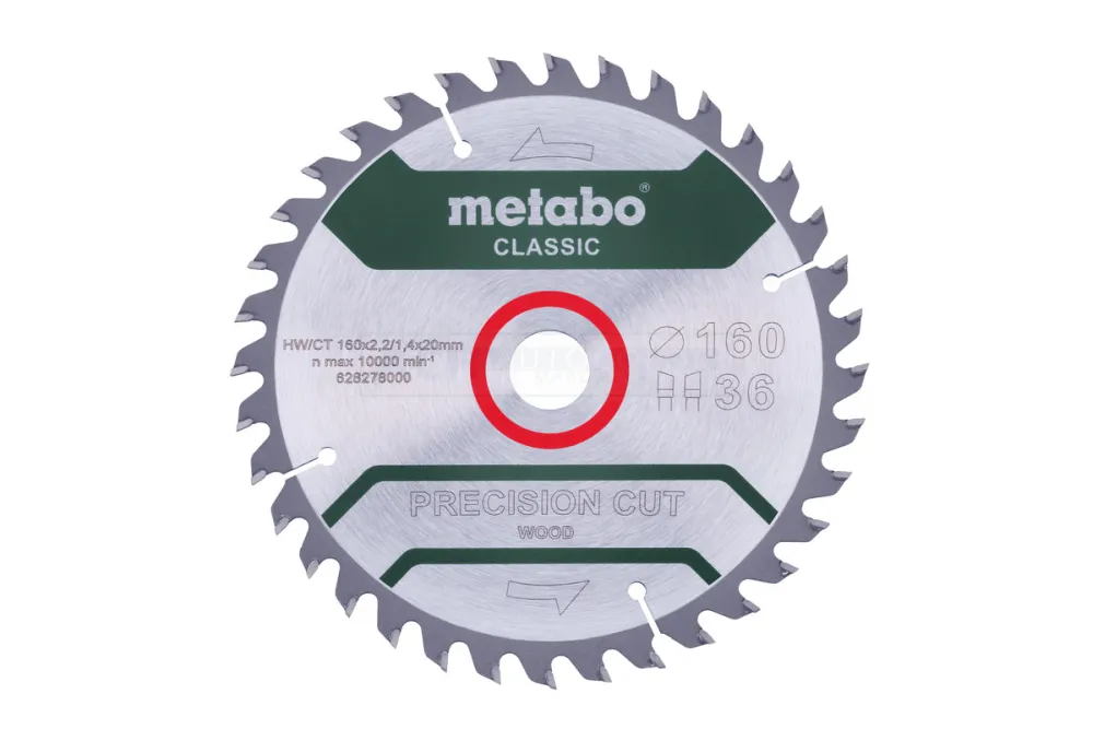 Metabo PrecisionCutClassic 160x20 36WZ 10° - 628278000