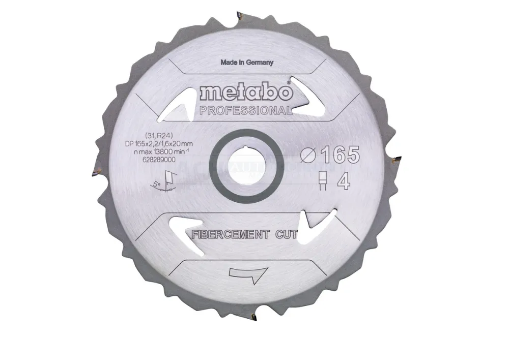 Metabo FibercementCutProf 165x20 4DFZ 5° - 628289000
