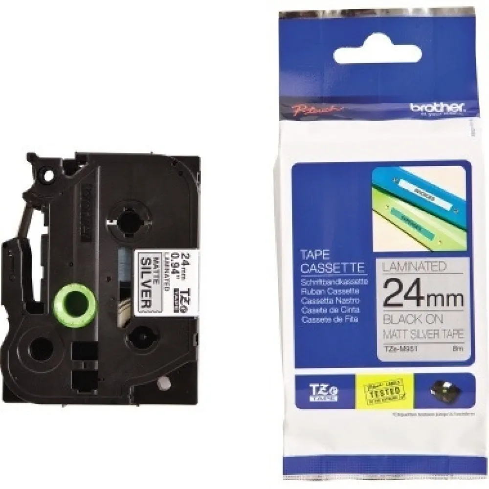 P-touch Schriftband TZEM951 24mmx8m sw auf si