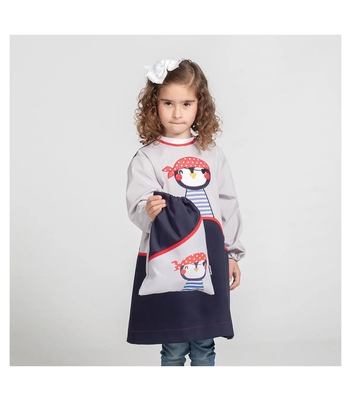 Pinguin-Druckbeutel in marineblau sarga Stoff UNIFORMES GARY'S 360008