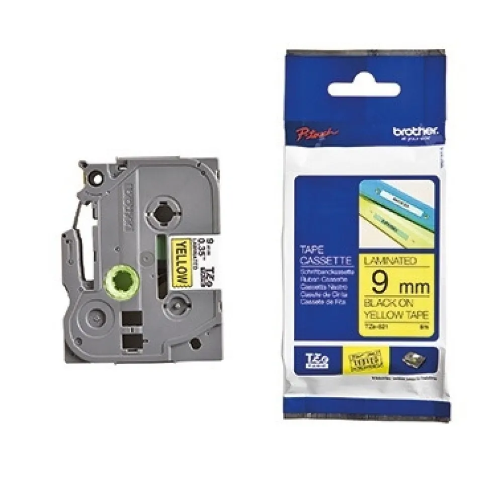 P-touch Schriftbandkassette TZE621 9mmx8m laminiert sw auf ge