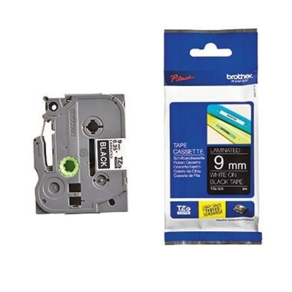 P-touch Schriftbandkassette TZE325 9mmx8m laminiert ws auf sw