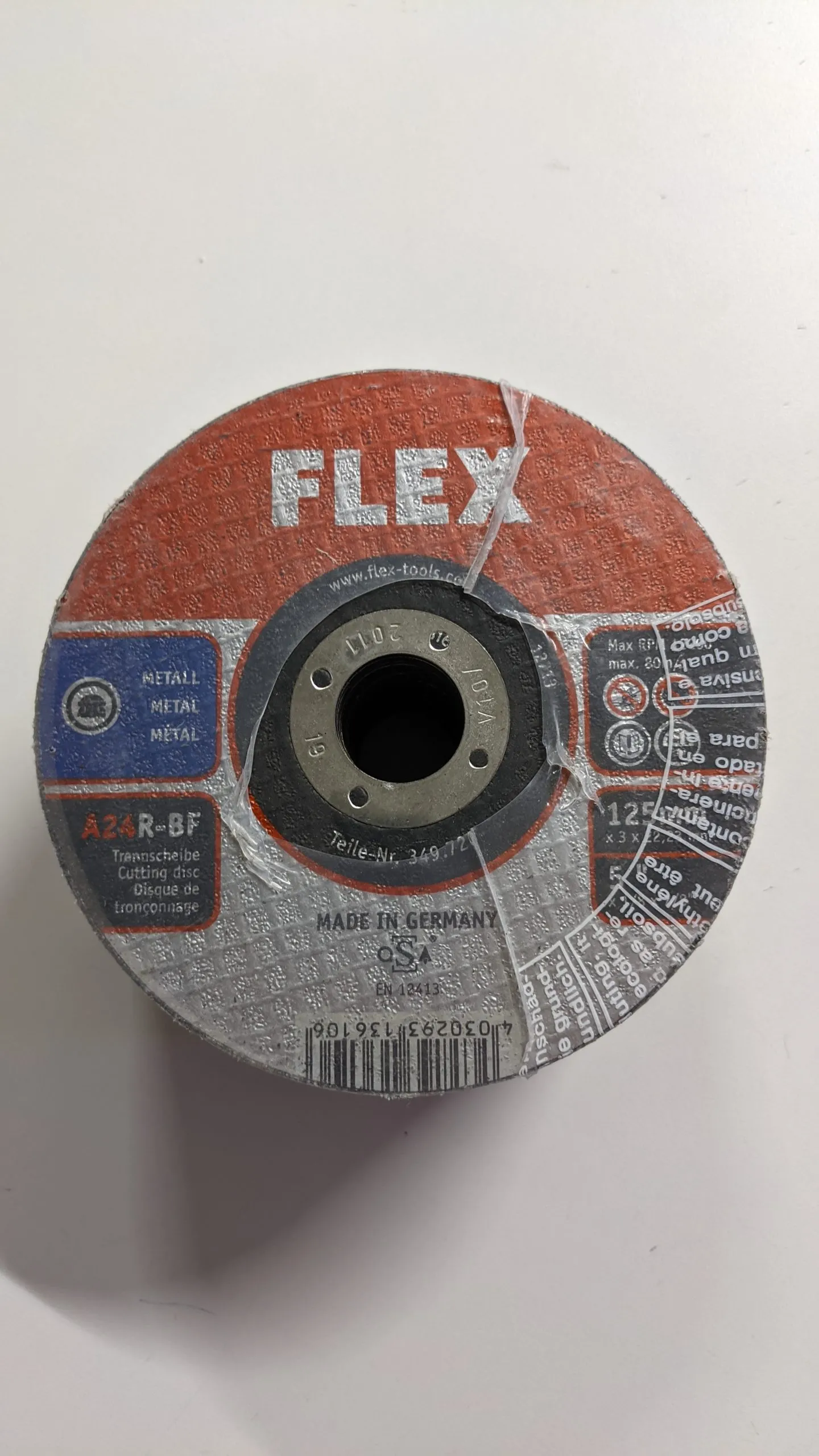 FLEX Trennscheibe Metall gerade 125x3x22,23mm 349720