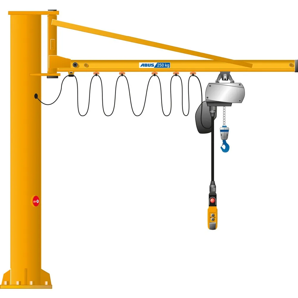 ABUS Schwenkkran LS, Säulenausführung, Dübelplatte, 270° Schwenkbereich, Ausladung 3 m, TK 125 kg