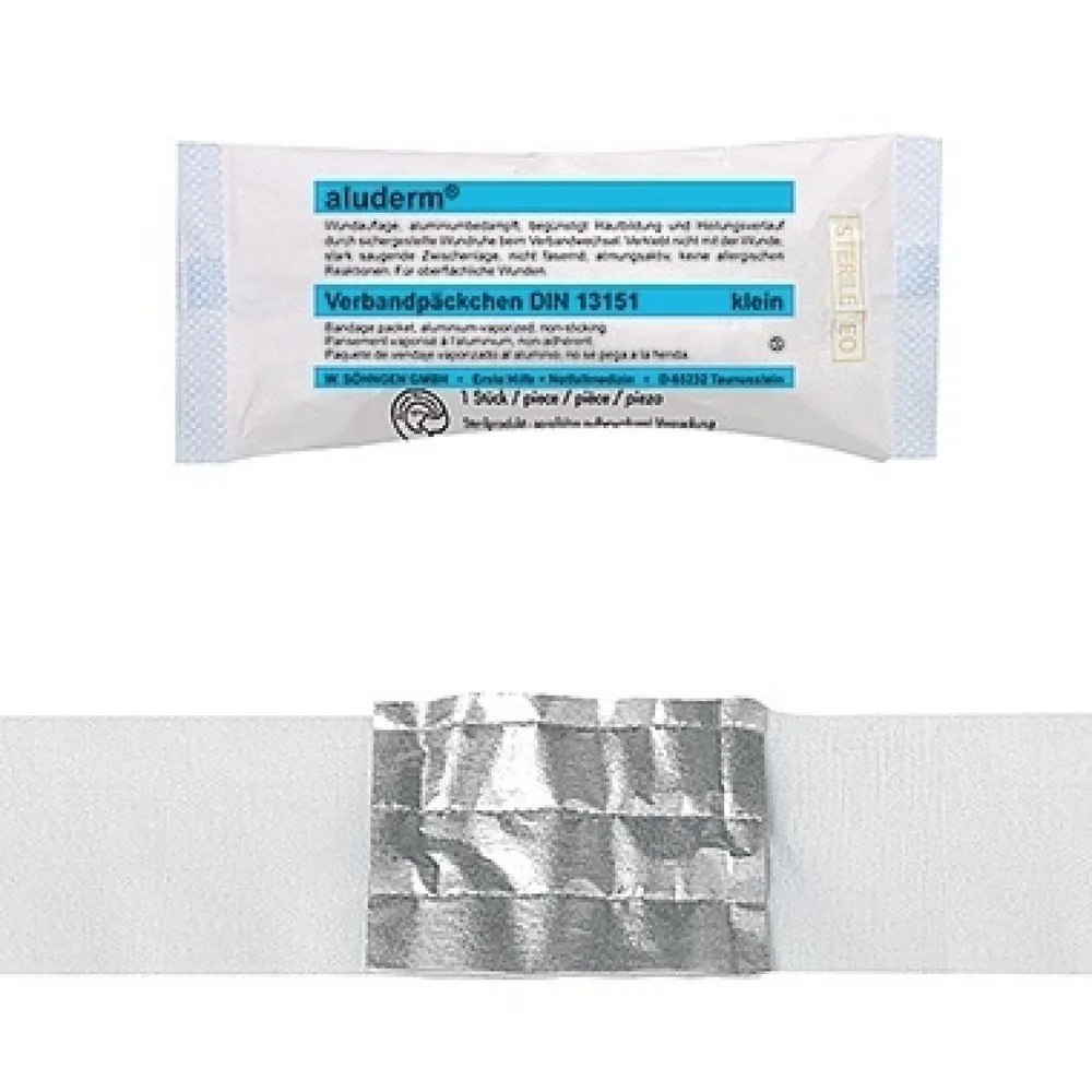 aluderm Verbandpäckchen 1003371 klein 3mx6cm Kompresse 6x8cm