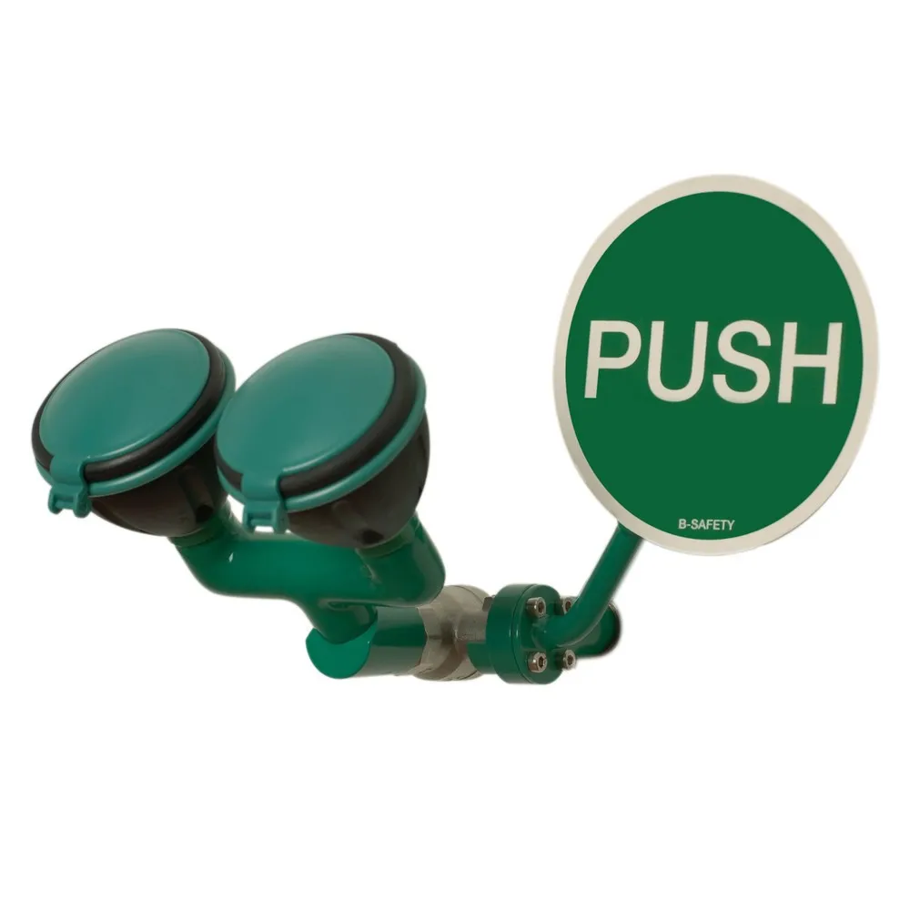 B-Safety Sicherheits-Augendusche ClassicLine, 2 Brauseköpfe 45°, Wandmontage