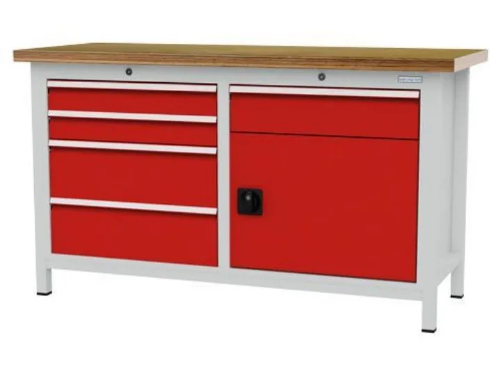 Bedrunka+Hirth Kastenwerkbank 5 Schubladen 1 Flügeltür 1500 x 600 x 859 mm 1000 kg