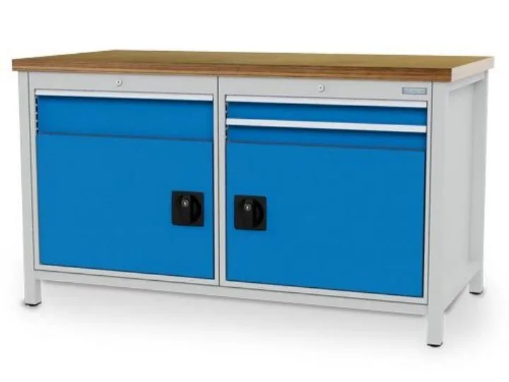 Bedrunka+Hirth Kastenwerkbank 3 Schubladen 2 Flügeltüren 1500 x 750 x 959 mm