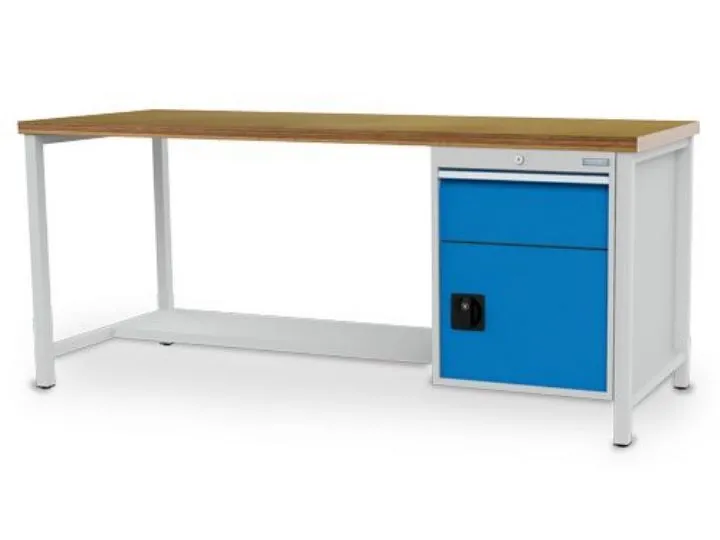 Bedrunka+Hirth Kastenwerkbank 1 Block mit Schublade und Tür 2000 x 750 x 959 mm