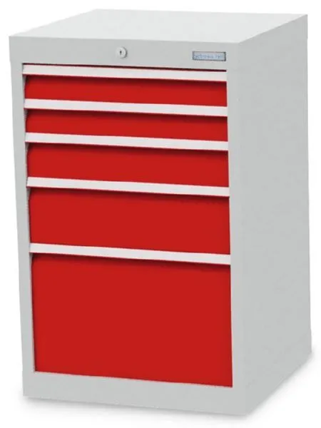 Bedrunka+Hirth Schubladenschrank aus Stahlblech 5 Schubladen 530 x 500 x 819 mm
