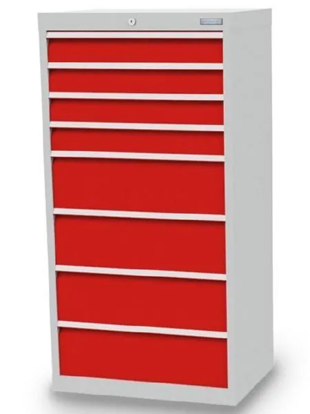 Bedrunka+Hirth Schubladenschrank sehr schmal 8 Schubladen Maße 680 x 500 x 1319 mm