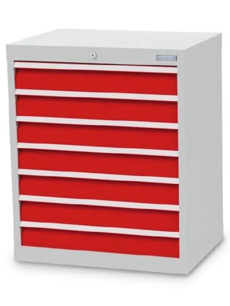 Bedrunka+Hirth Schubladenschrank 7 fach mit Auszugssperre 680 x 500 x 819 mm