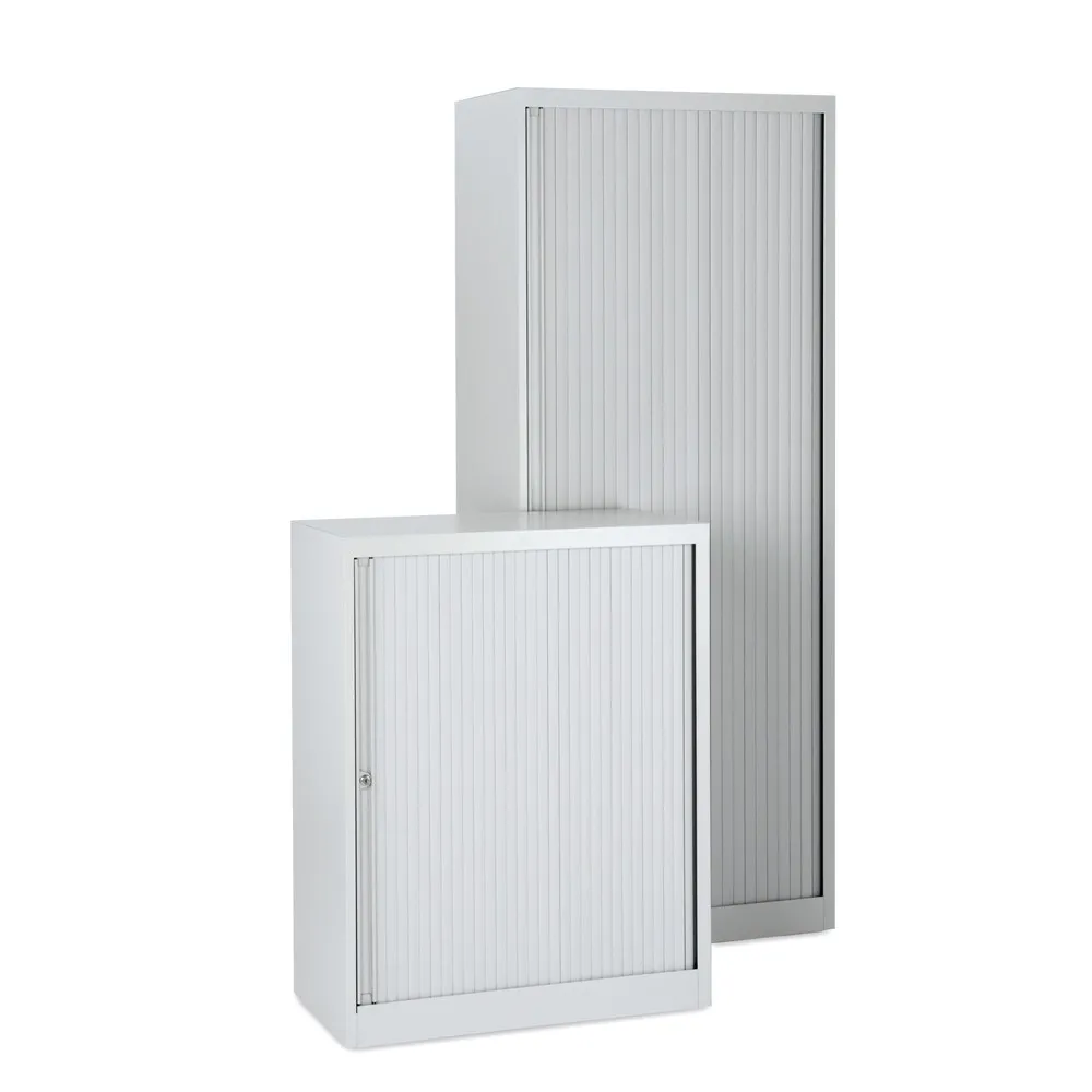 BISLEY Rollladenschrank, 2 OH, Breite 800 mm, lichtgrau