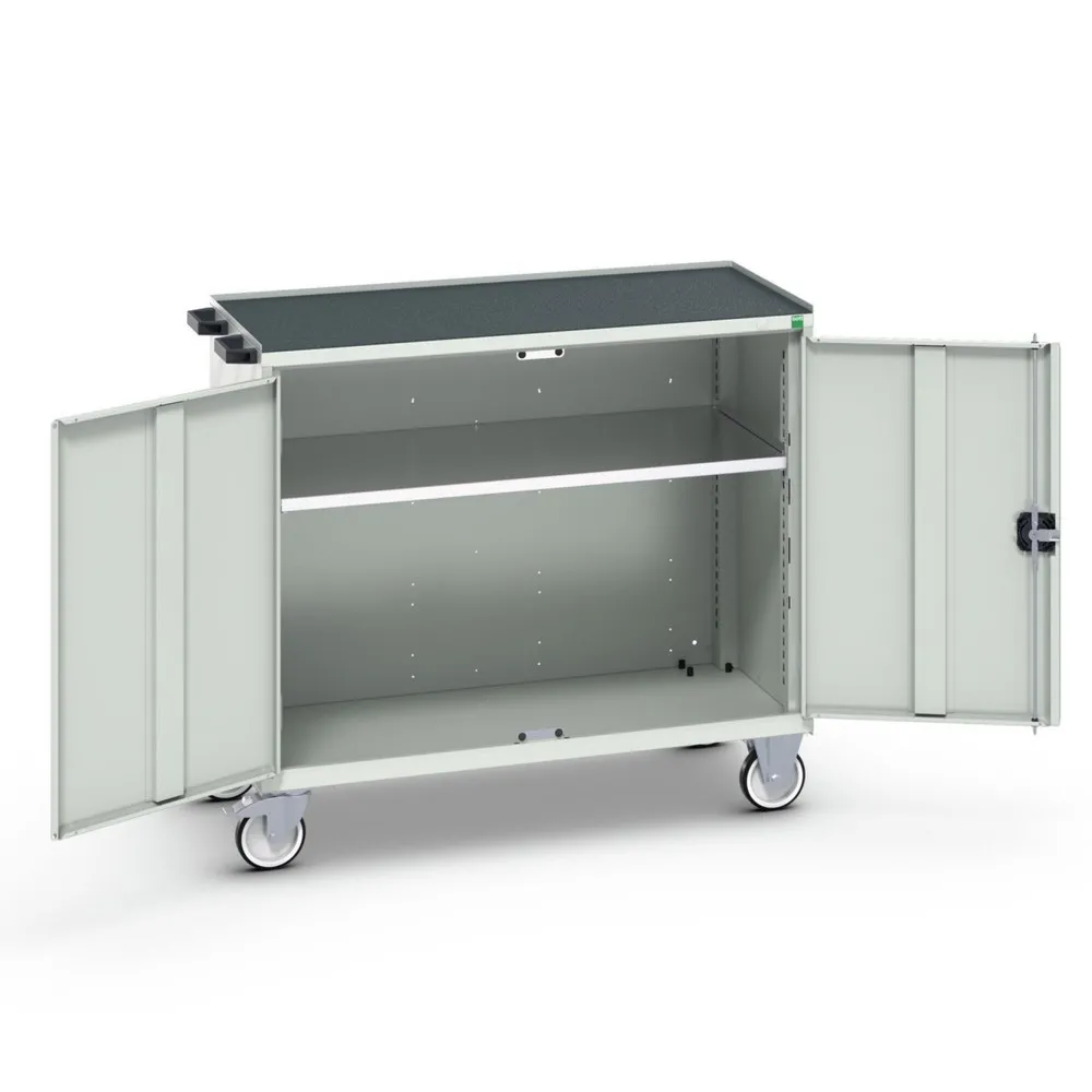 bott verso Werkstattwagen, mit 2 Türen, Fachboden und Abrollrand