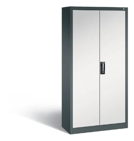 C+P Werkstattschrank 4 Böden Türen in hellgrau 930 x 400 x 1950 mm