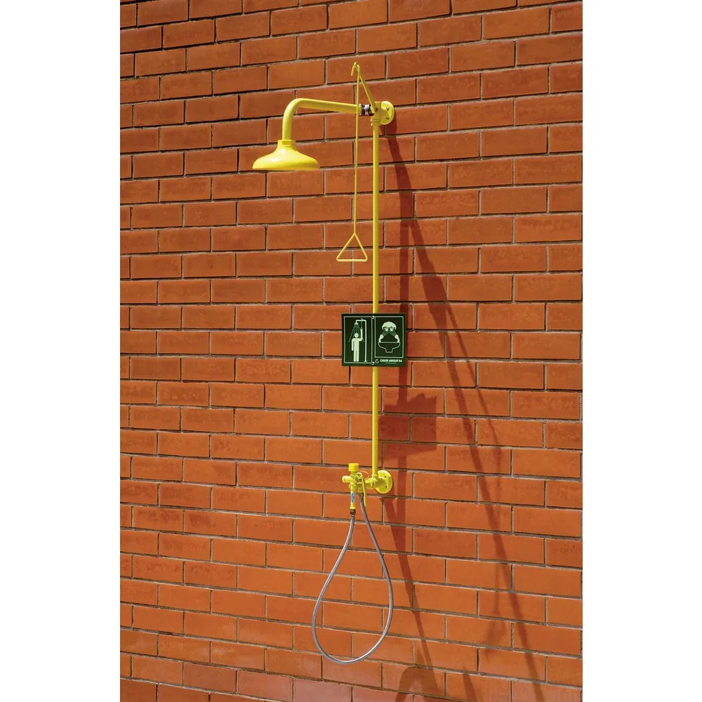 Erbstößer® Körper-/bewegliche Schlauchdusche-Kombination, DIN EN 15154-1/-2/-5, Wandmontage, Kunststoff-Duschkopf, 1 Strahlregler