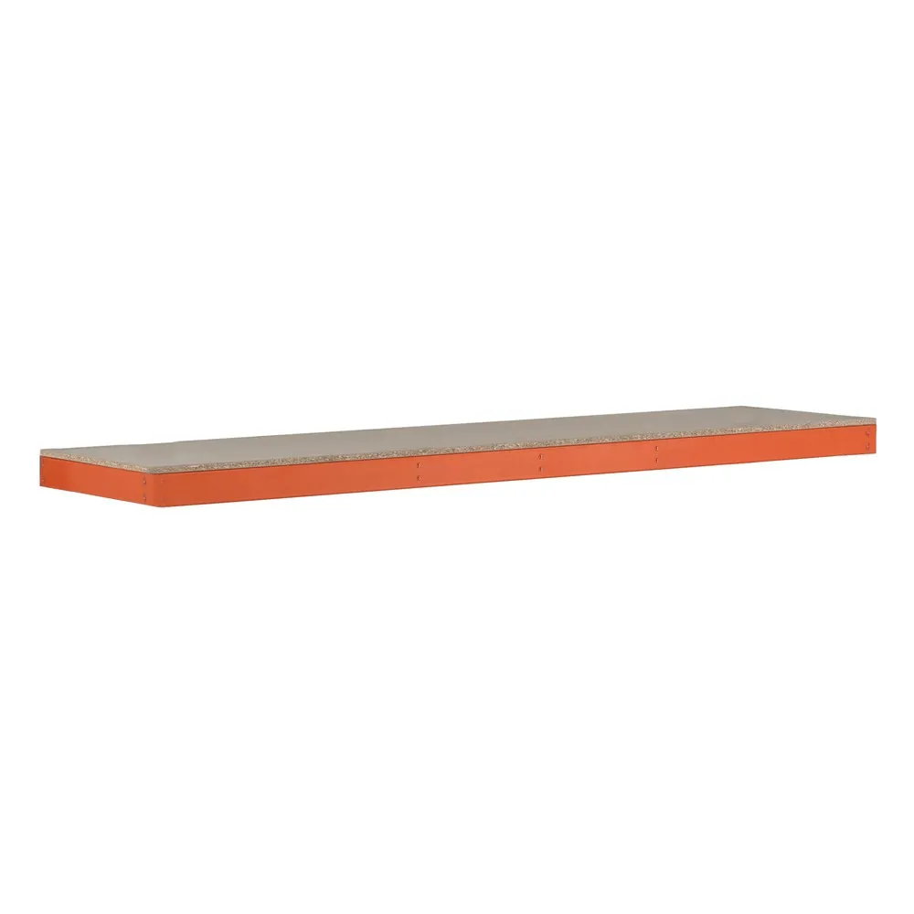 Fachboden für SCHULTE Weitspannregal, mit Spanplatten, BxT 1.536 x 469 mm, orange