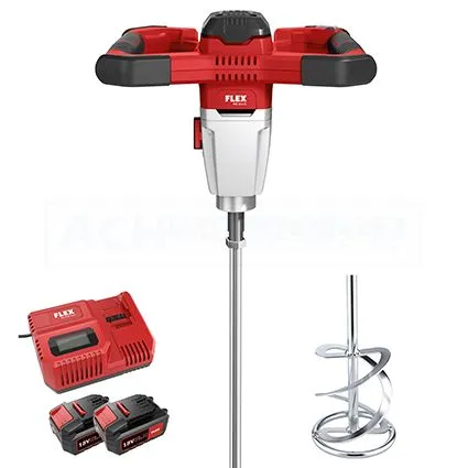 FLEX 495972 MXE 18.0-EC/5.0 Set + WR2 120 Akku 2-Gang-Rührer, 3-Stufen-Drehzahl