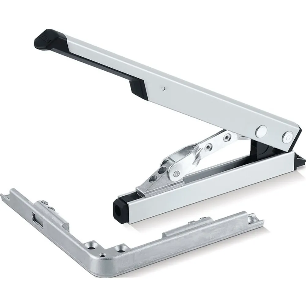 GEZE Handhebel mit Eckumlenkung, mit Eckumlenkung, silber