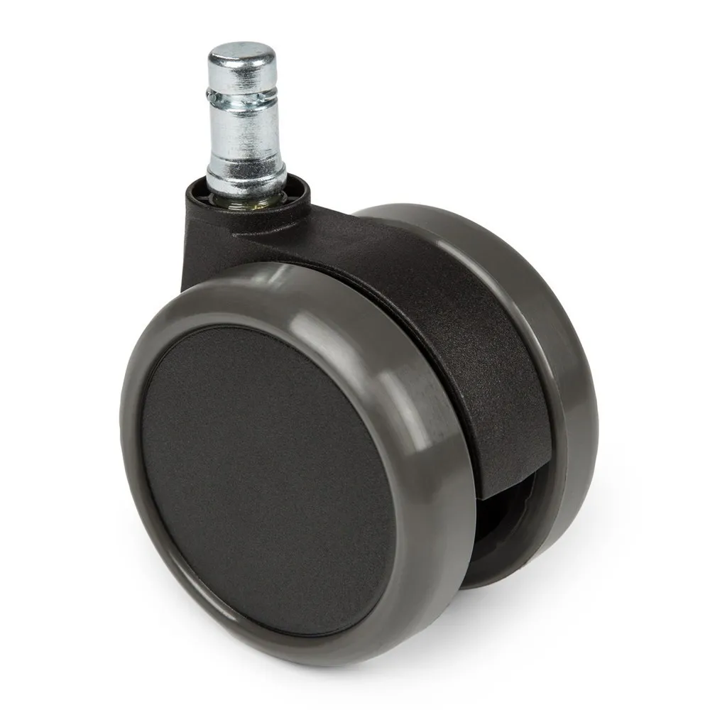 hjh OFFICE 5x Hartbodenrollen ROLO 11 mm / 65 mm Büro-Stuhl-Rollen für Hartböden, (5er Pack)