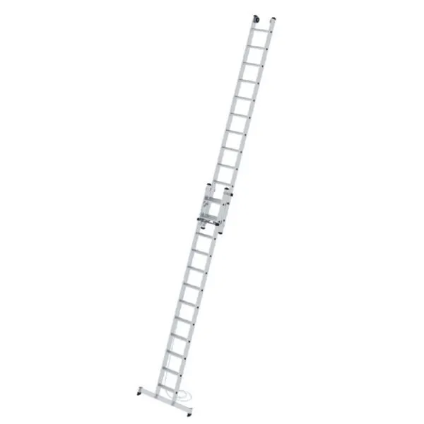 Munk Stufen Seilzugleiter 2x12 Stufen 6420 mm 2 teilig mit nivello Traverse