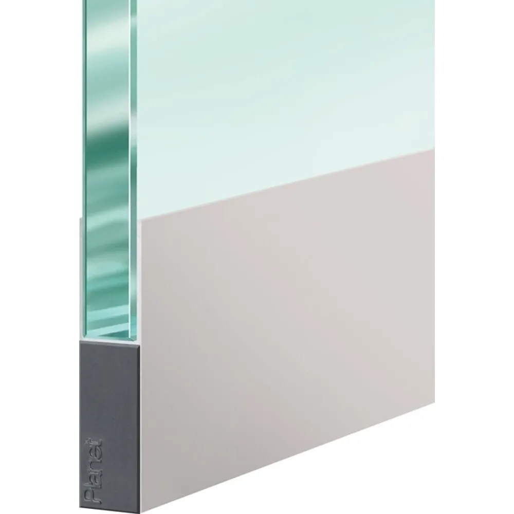 PLANET Türdichtung KG-F8 schmal, Aluminium silberfarben eloxiert, 1-seitig Länge 959 mm, Glastüren