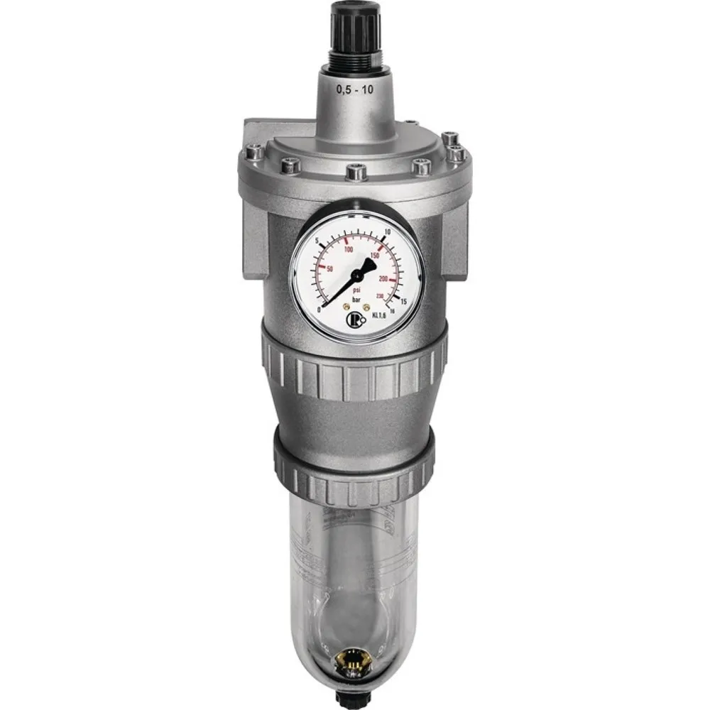 RIEGLER Filterregler Standard, BG I G 3/8 ″, Gewinde mm 15,39, 0,5 - 10 bar 900 l/min