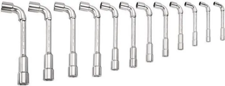 BAHCO Doppel Steckschlüssel Satz 12 teilig Gebogen 12 kant