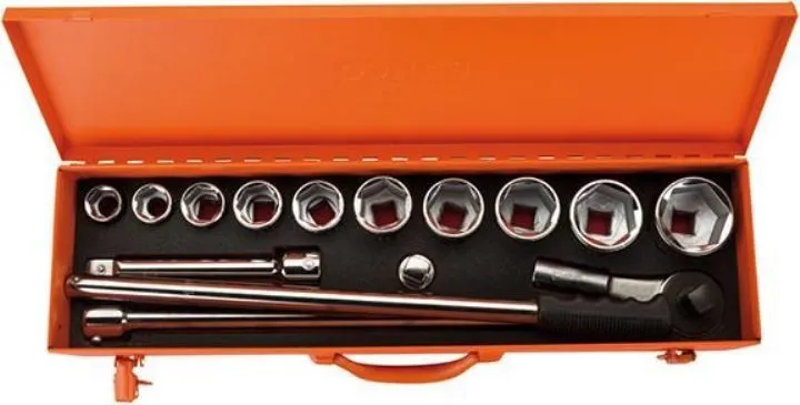 BAHCO Steckschlüsselsatz 3/4 Zoll 15 teilig 6 kant