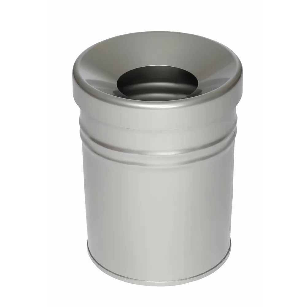 TKG Abfallbehälter FIRE EX mit gleichfarbigem Deckel 16l, Lichtgrau