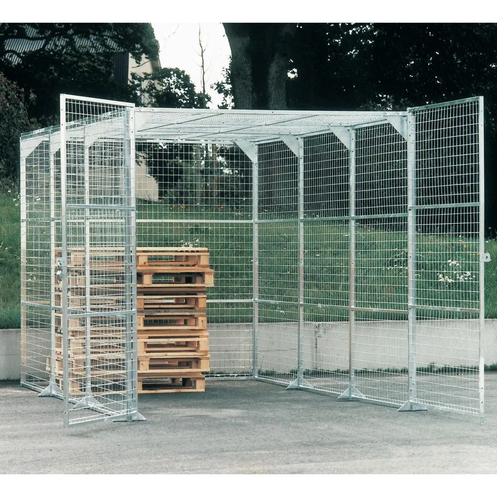 TROAX® Lagerbox , verzinkt, HxBxL 2.200 x 2.200 x 1.200 mm