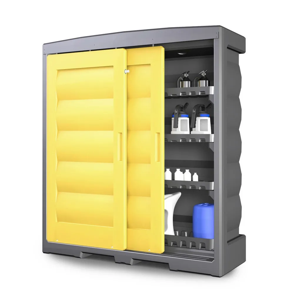 Denios Chemikalienschrank PolyStore 1820, mit Schiebetüren