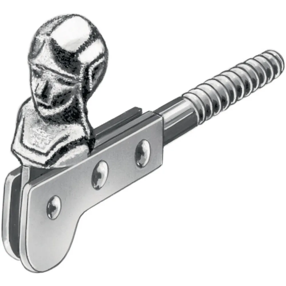 VORMANN Fensterladenfeststeller, Stahl blau verzinkt, Länge 120 mm, mit Frauenkopf, zum Einschrauben