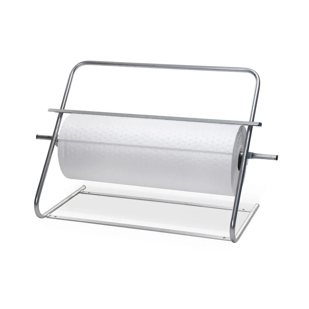 Wandhalterung für Bindevliesrollen bis 800 mm Breite, inkl. Abrissschiene