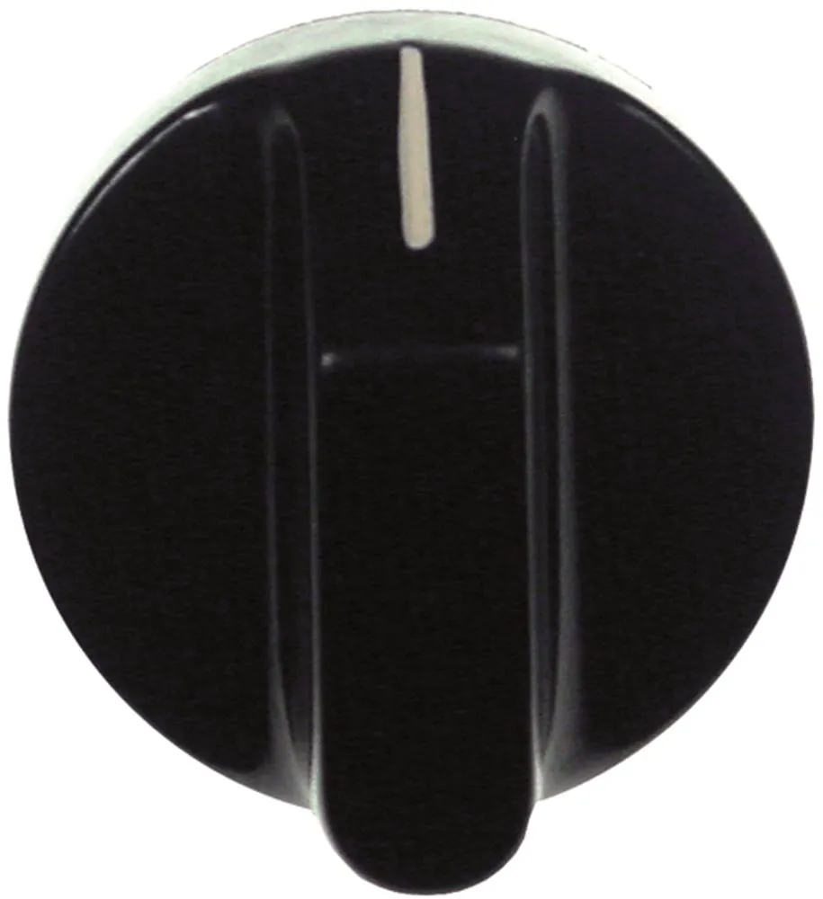 Smeg Knebel ø 42mm mit Nullstrich für Achse ø 6x4,6mm schwarz