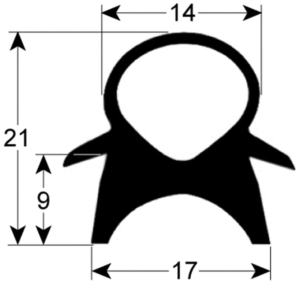 Türdichtung für Angelo Po FCV4EDS, FCV3EM, FCV4E Länge 410mm Außenmaß
