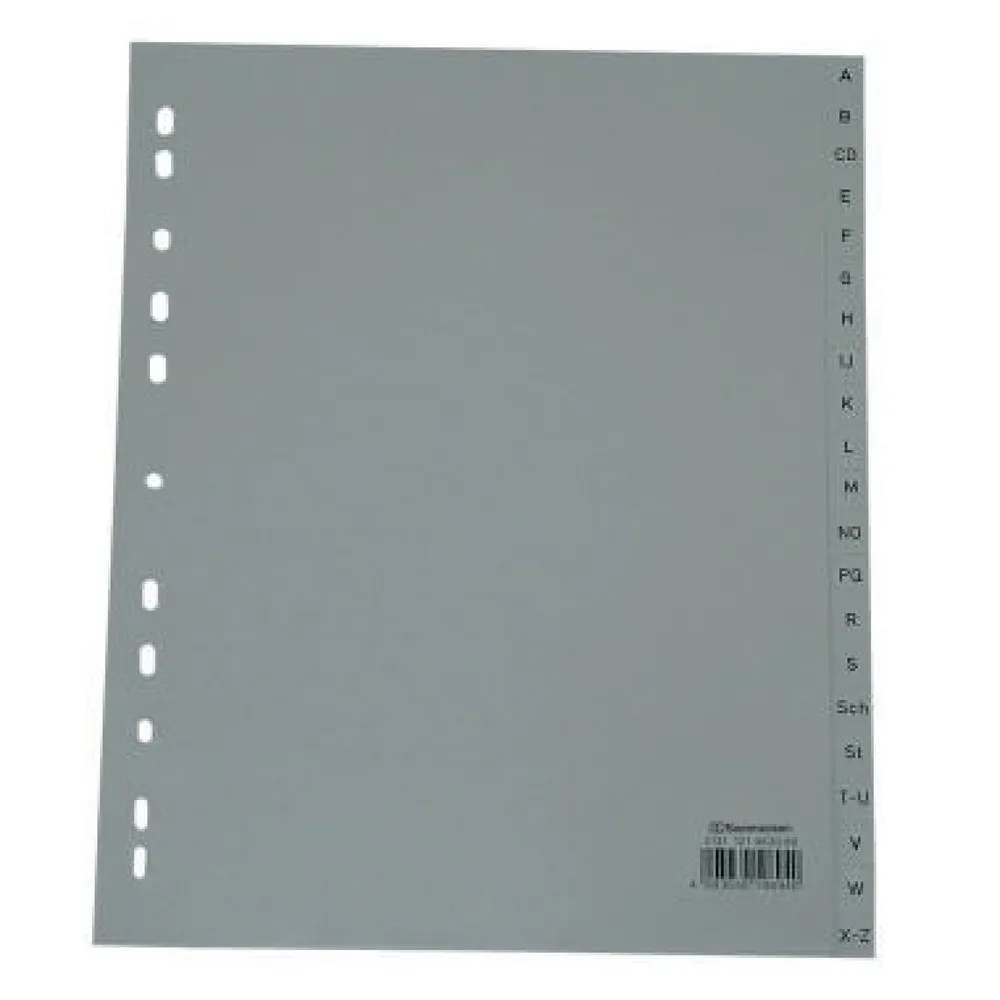 Soennecken Register 2131 DIN A4 A-Z volle Höhe Überbreite PP grau