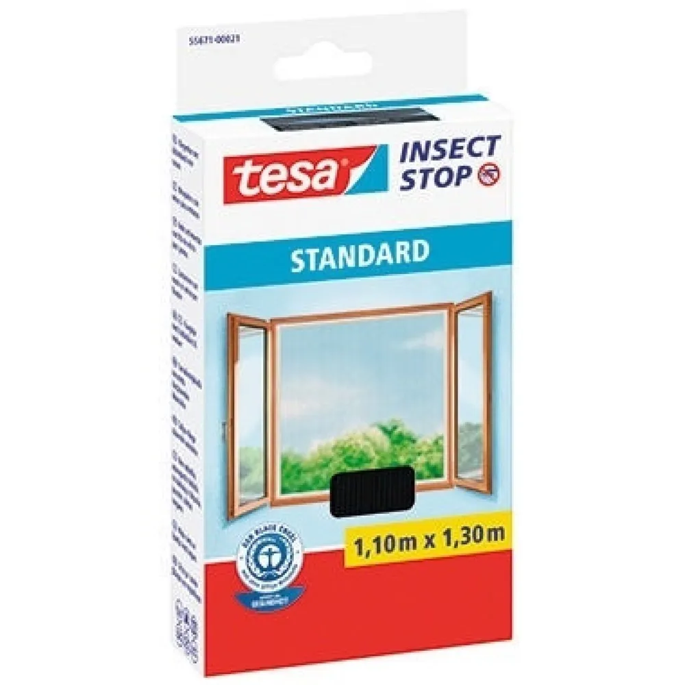 tesa® Fliegengitter standard 55671-00021-02 110x130cm anthrazit